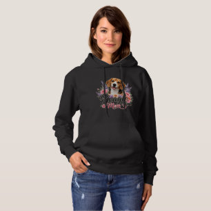 Dog Mom Floral Typography Design Hoodie