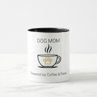 Dog Mom Fuel Coffee & Paws Funny Pet Lover Mug