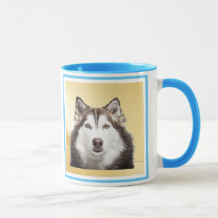 Dog Mom Funny Mother's Day Pet Photo Blue Inside Mug