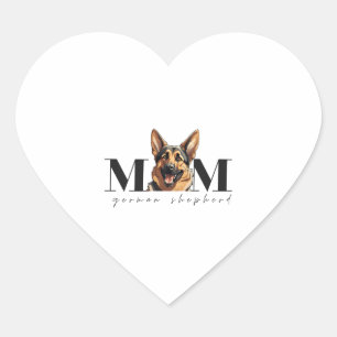 Dog Mom GERMAN SHEPHERD DOG Classic T-Shirt Heart Sticker