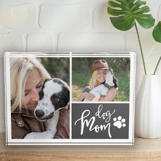 Dog Mom Gift Photo Collage Picture Block