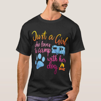 Dog Mom Gifts Camping Outdoor Campground Bonfire T T-Shirt