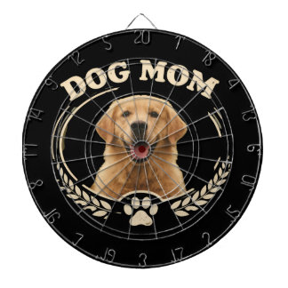 Dog Mom — Golden Retriever Portrait Tee Dartboard