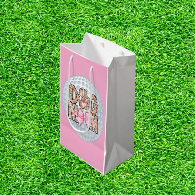 Dog Mom Golf  Medium Gift Bag (Paws, Par, and Perfect Gifts!)