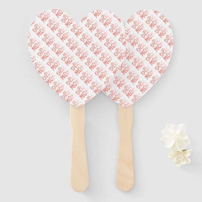 Dog Mom Hand Fan (Front and Back)