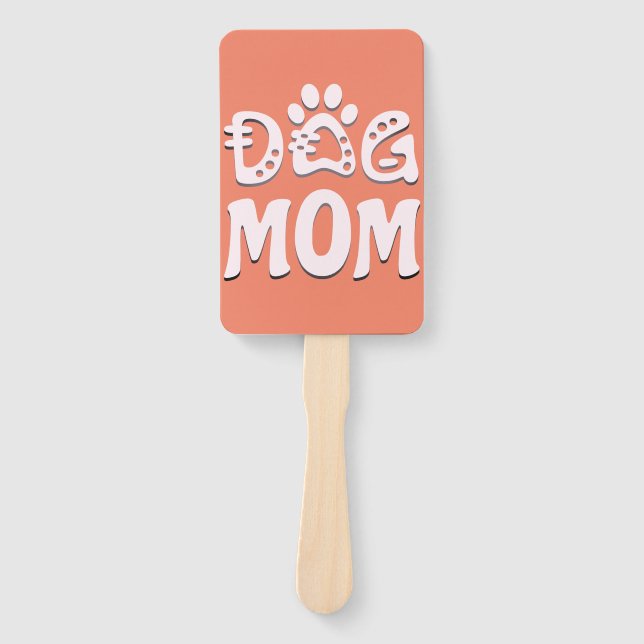 Dog Mom Hand Fan (Front)