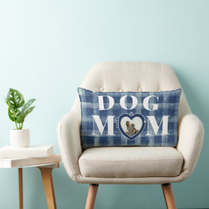 Dog Mom Heart Locket Personalized Throw Pillow