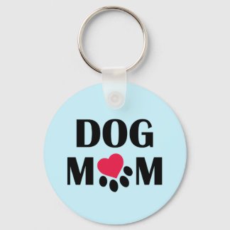 Dog Mom Heart Paw Keychain