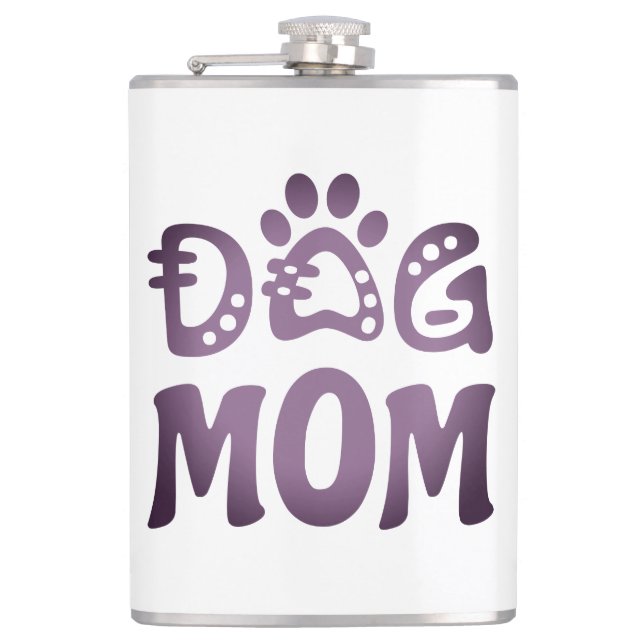 Dog Mom Hip Flask (Front)
