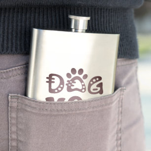 Dog Mom Hip Flask