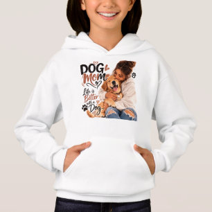 Dog Mom Hoodie for Women Cute Dog Lover Pullover