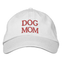 Dog Mom hot pink Embroidered Baseball Cap