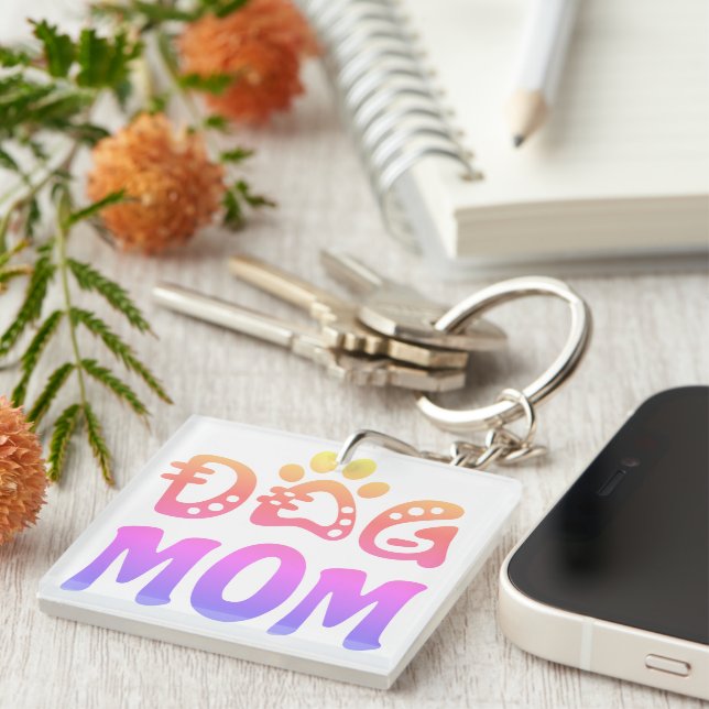 Dog Mom Keychain (Front Right)
