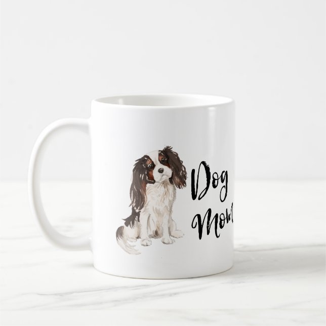 Dog Mom King Charles Spaniel Coffee Mug (Left)