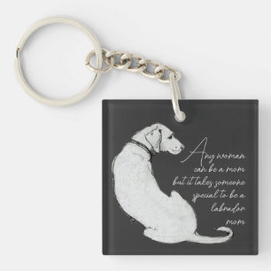 Dog Mom Labrador  Keychain