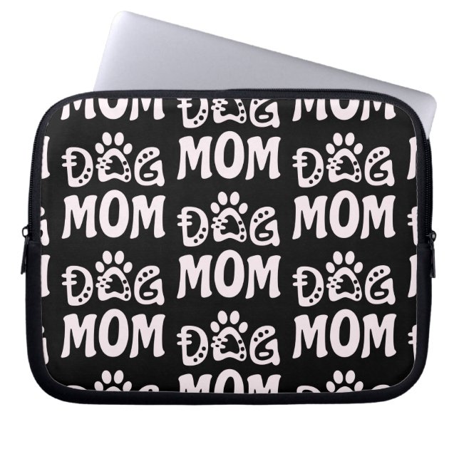 Dog Mom Laptop Sleeve (Front)