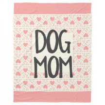 Dog Mom Large Fleece Blanket