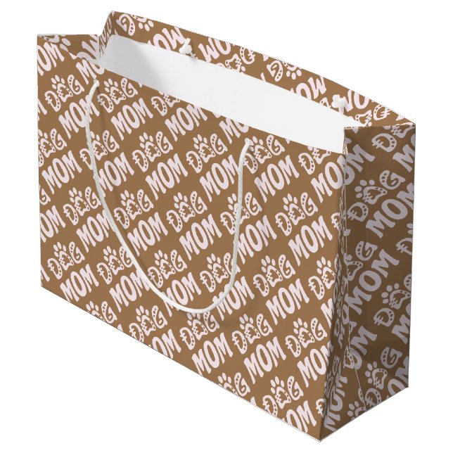 Dog Mom Large Gift Bag (Back Angled)