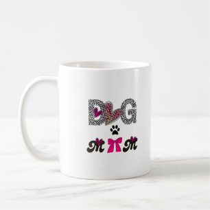 Dog Mom Leopard Heart Mug -Mom Lover Gift 