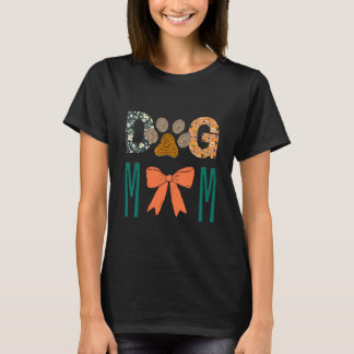 Dog Mom Leopard Paw Print/ Cute Dog Lover Apparel T-Shirt