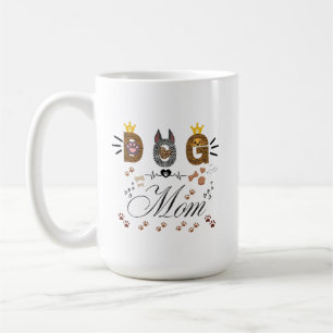 Dog Mom Leopard Print Paw Design/Leopard Dog Mom Coffee Mug