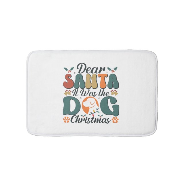 Dog Mom Life Bath Mat (Front)