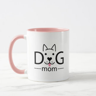 Dog mom logo mug