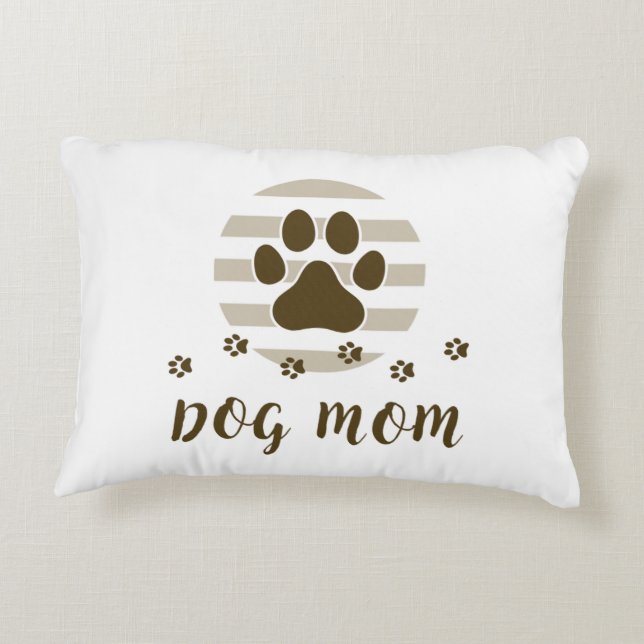 Dog Mom Love Accent Pillow (Back)