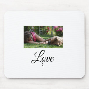 Dog mom love add name text pet name lovers mouse pad