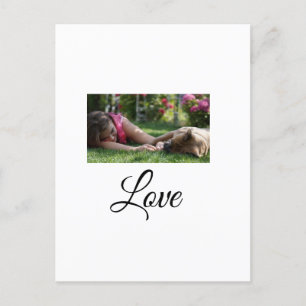 Dog mom love add name text pet name lovers postcard