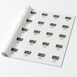 Dog mom love add name text pet name lovers wrapping paper