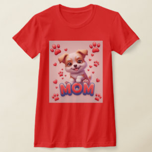 Dog Mom Love – Adorable Puppy Art T-Shirt