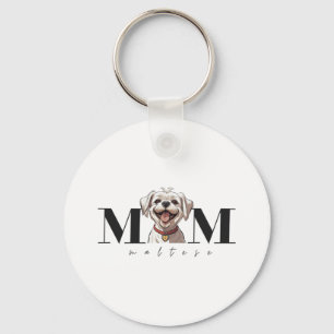 Dog Mom MALTESE Classic T-Shirt Keychain