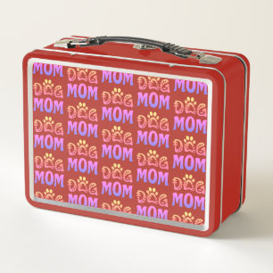 Dog Mom Metal Lunch Box