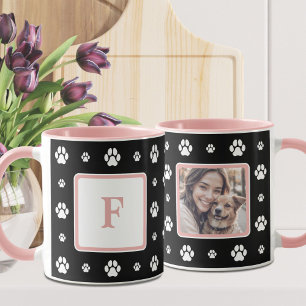 Dog Mom Monogram Photo Mug