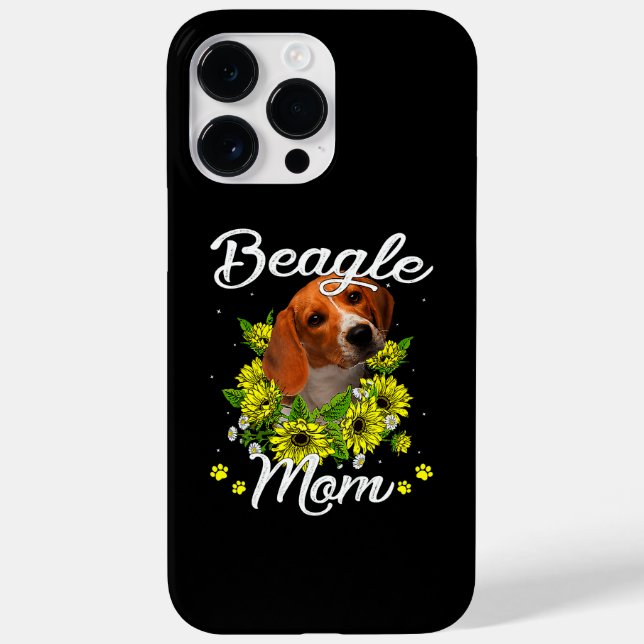 Dog Mom Mors Day/ Sunflower Beagle Mom  Case-Mate iPhone Case (Back)
