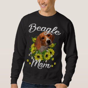 Dog Mom Mother's Day Gift Sunflower Beagle Mom Sweatshirt
