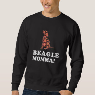 Dog Mom Mother's Day Sunflower Beagle Mom Sweatshirt