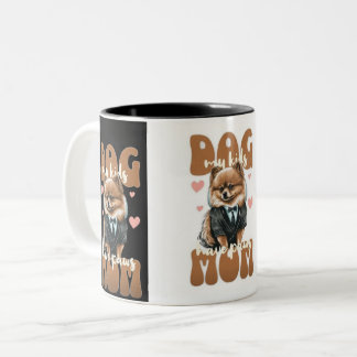 Dog Mom Mug – Coffee & Dogs Design – Cute Pet Love