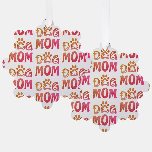 Dog Mom Ornament Card (Front/Back)
