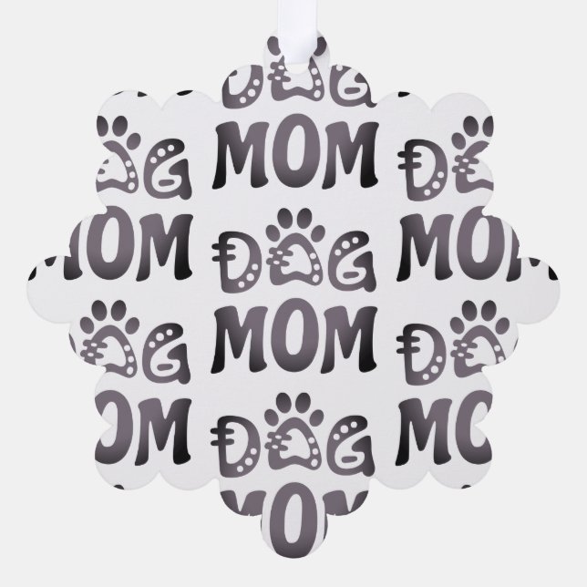 Dog Mom Ornament Card (Back)