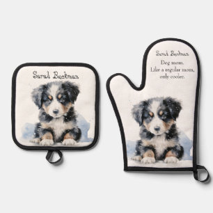 Dog Mom Oven Mitt & Pot Holder Set