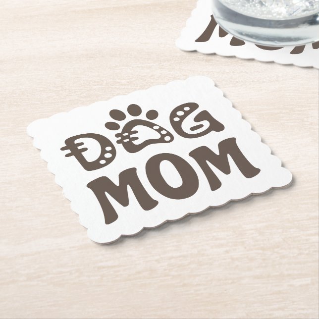 Dog Mom Paper Coaster (Angled)
