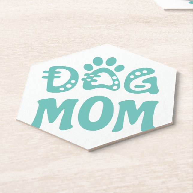Dog Mom Paper Coaster (Angled)