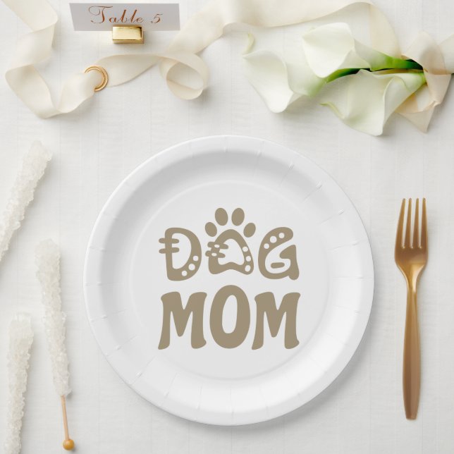 Dog Mom Paper Plate (Wedding)