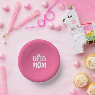 Dog Mom Paper Plate