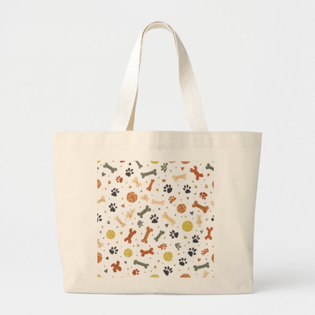 Dog Mom Park Bag | Terracotta & Sage Bone Pattern (Front)
