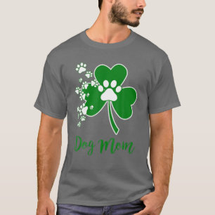 Dog Mom- Paw Dog Irish-Patrick's Day T-Shirt
