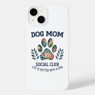 Dog Mom  Paw Floral  Case-Mate iPhone 14 Case