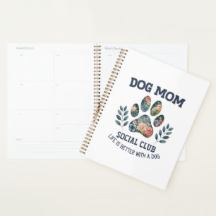 Dog Mom  Paw Floral  Planner